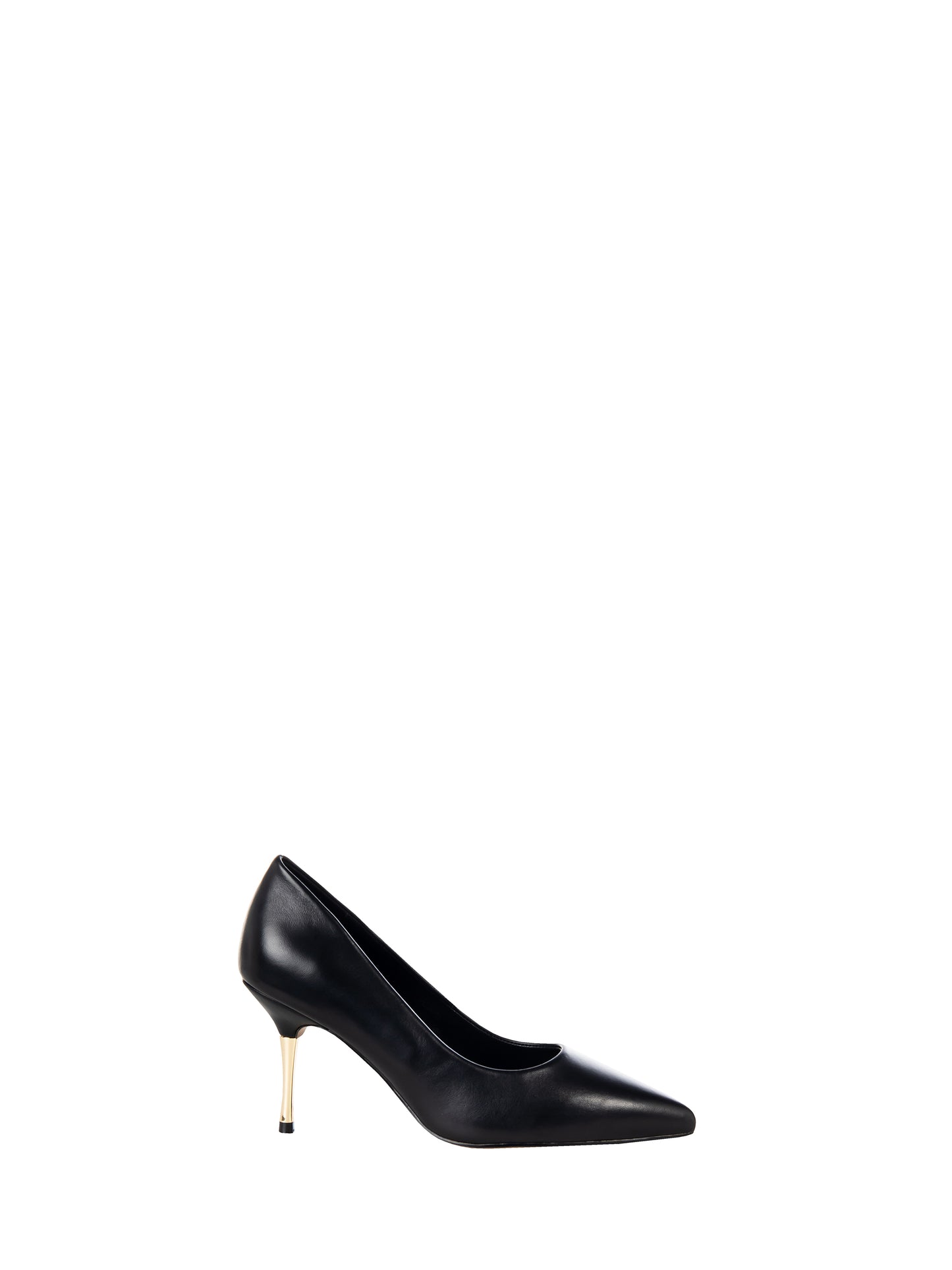 STILETTO COM SALTO DOURADO