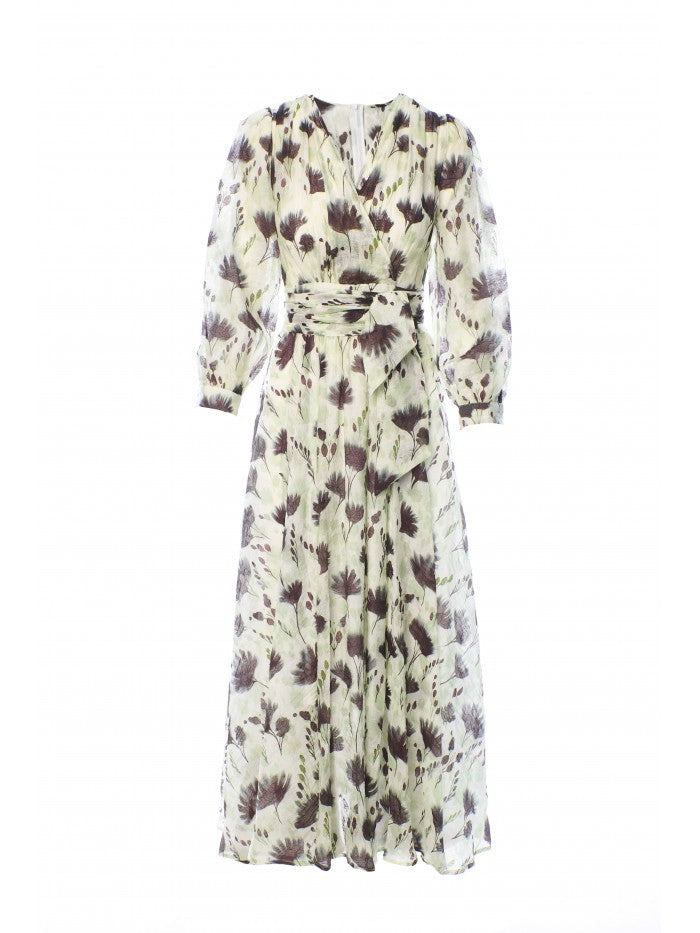 VESTIDO LONGO COM PADRÃO