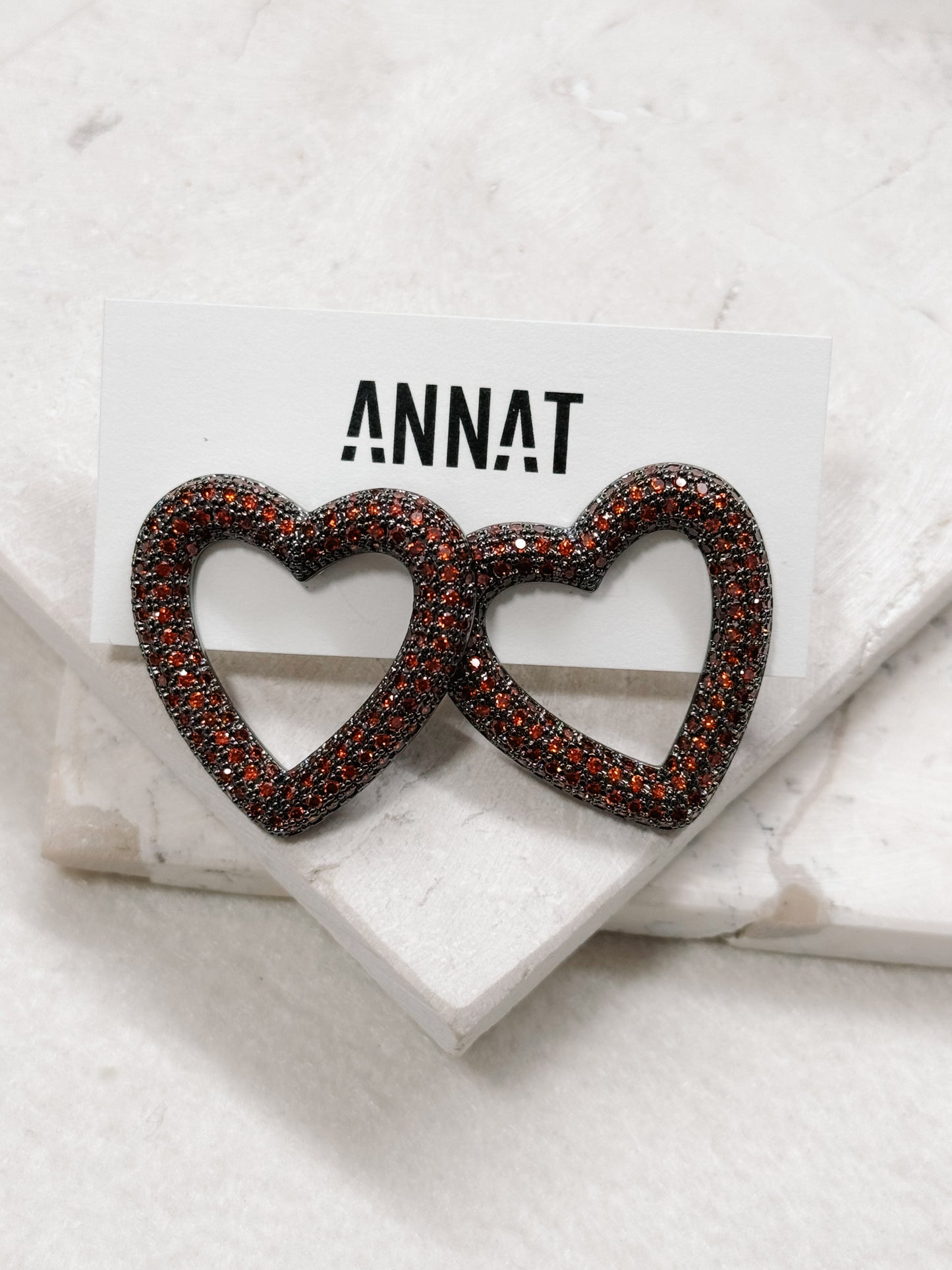 BRINCOS CORAÇÃO COM CISTAIS