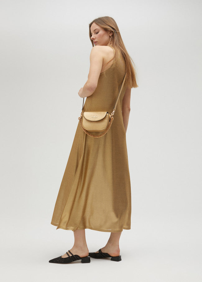 VESTIDO MIDI COM ABERTURA LATERAL