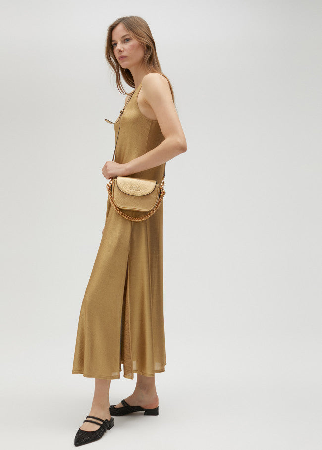 VESTIDO MIDI COM ABERTURA LATERAL