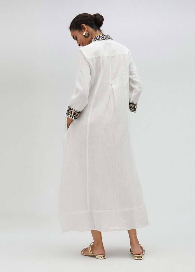 VESTIDO CAMISEIRO LONGO COM PRINT