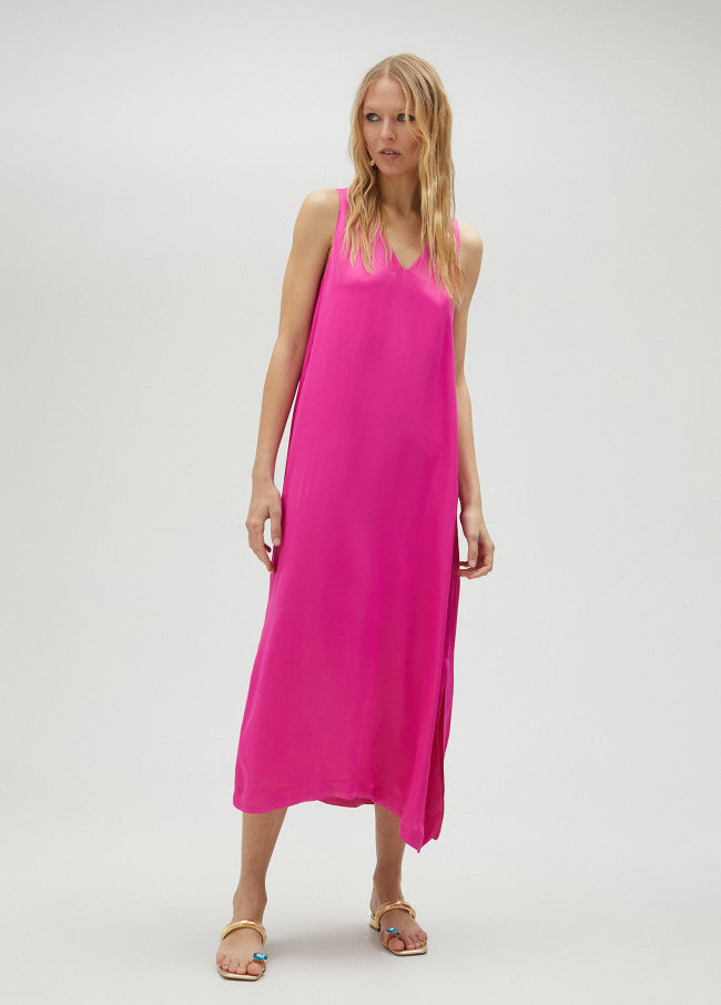 VESTIDO LONGO DE CETIM