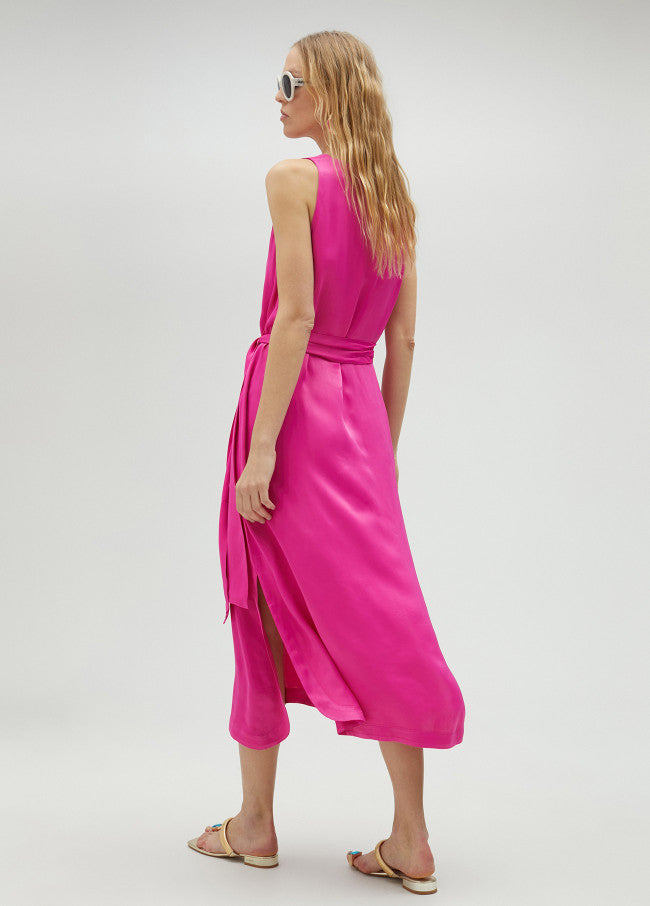 VESTIDO LONGO DE CETIM
