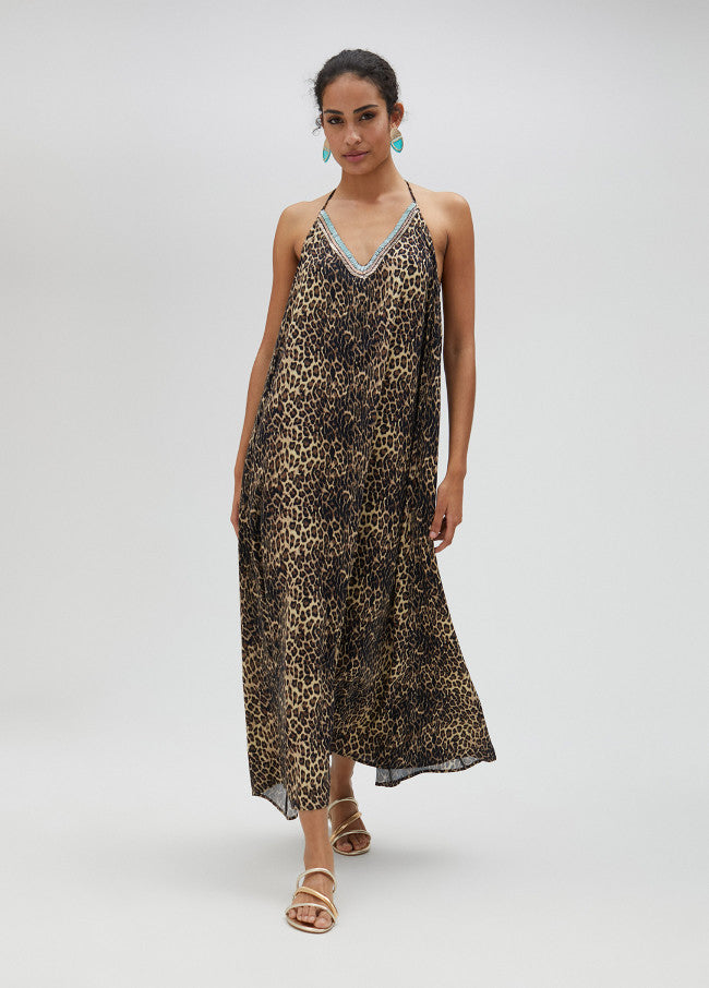 VESTIDO LONGO COM PRINT