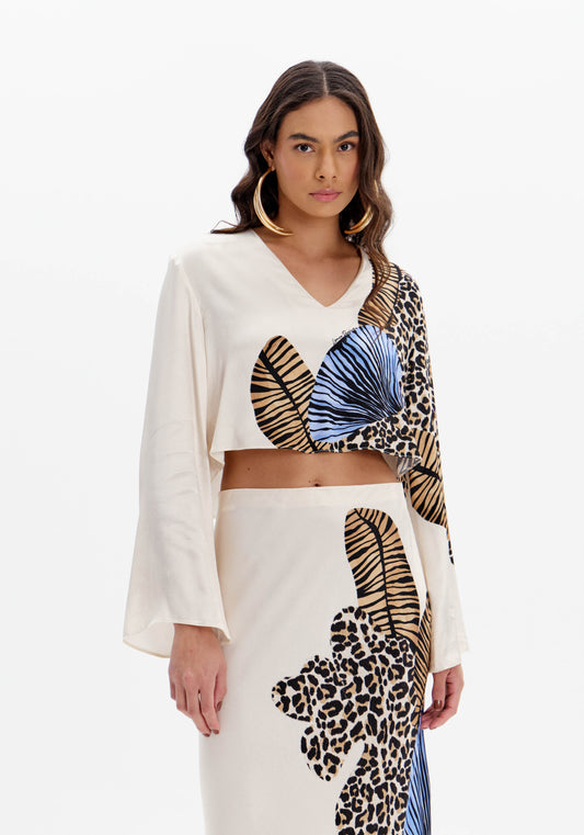 BLUSA COM PRINT