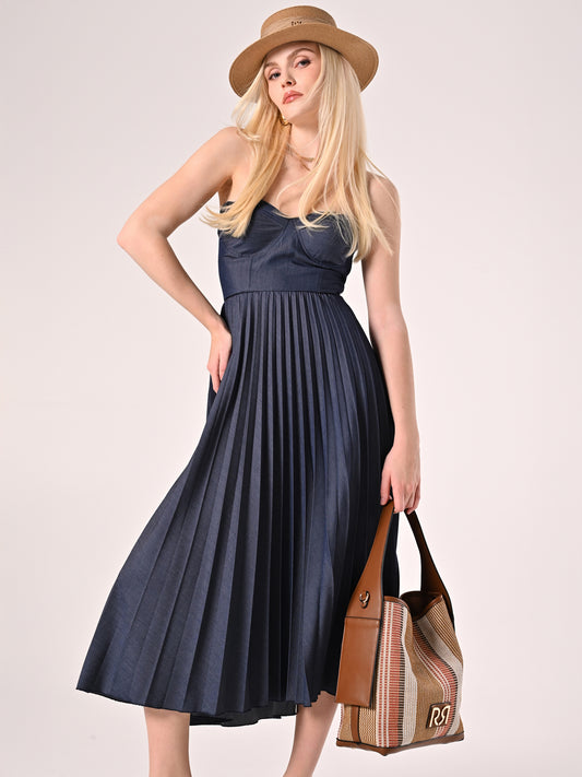 VESTIDO PLISSADO
