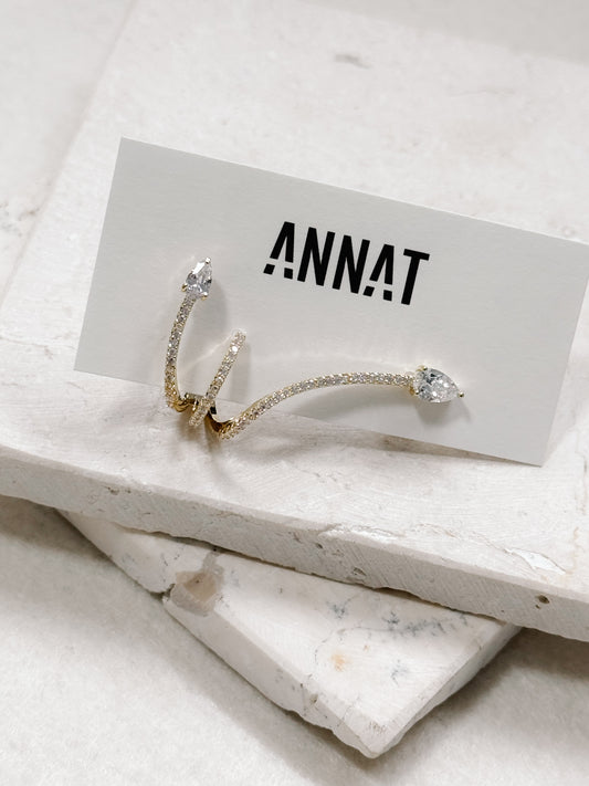 EAR CUFF COM CRISTAIS