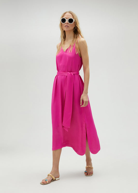 VESTIDO LONGO DE CETIM